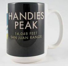 Load image into Gallery viewer, Handies Peak, Colorado–Colorado 14er–ceramic mug 15oz.