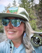Load image into Gallery viewer, Rainbow Trout Threader Earrings / Trout Dangle Earrings by Nelly Rose Jewelry