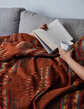Load image into Gallery viewer, Western Boho Style Mountain Blanket, Native American Bedding, Ecuadane