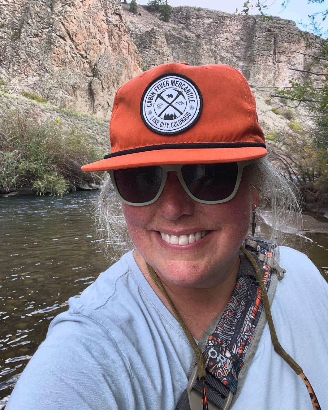 Decky, Cabin Fever Mercantile, Lake City, Colorado, Fly Fishing Hat, Hiking Hat, Flat Bill