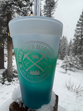 Load image into Gallery viewer, Silicone Squeezable Pint w/ Lid &amp; Straw, Sea Spray, CFM Logo, Silipint™️