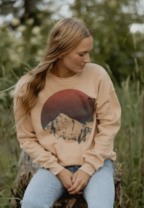 Retro Inspired Mountain Sweatshirt by Goodseed