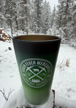 Load image into Gallery viewer, Silicone Squeezable Pint w/ Lid &amp; Straw, Evergreen, CFM Logo, Silipint™️