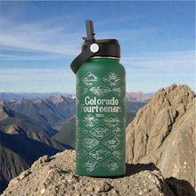 Load image into Gallery viewer, Colorado Fourteener 32oz Bucket List Water Bottle w/ Stickers