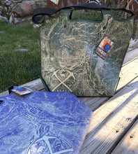 Load image into Gallery viewer, eqpd Evergreen Tote Bag, Lake City, Colorado Custom Topo Bag