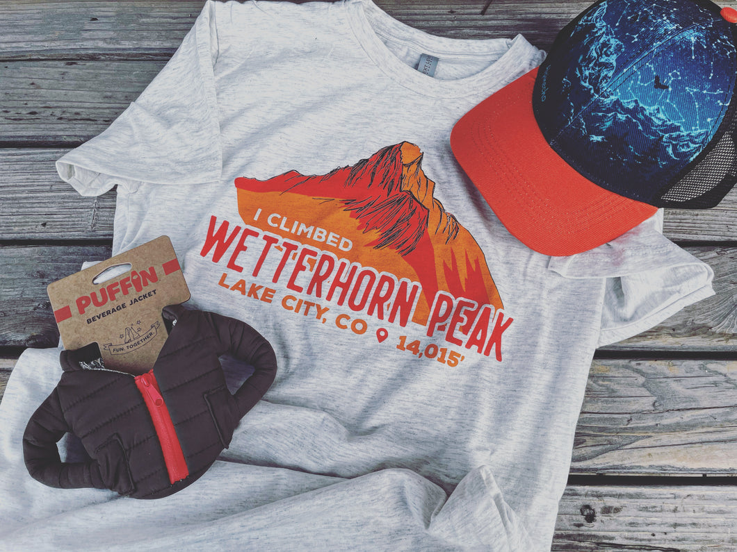 Wetterhorn Peak T-Shirt, I Climbed, Lake City, CO